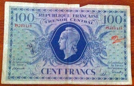 100 francs Marianne type 1943