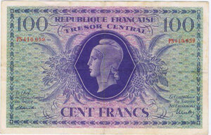 100 francs Marianne type 1943