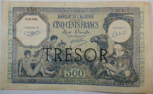 500 francs Algérie type 1943