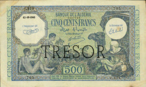 500 francs Algérie type 1943