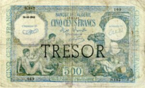 500 francs Algérie type 1943