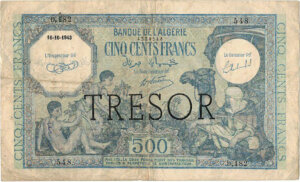 500 francs Algérie type 1943