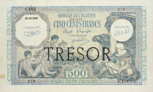 500 francs Algérie type 1943