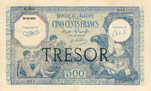 500 francs Algérie type 1943