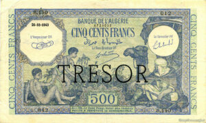 500 francs Algérie type 1943