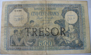 500 francs Algérie type 1943