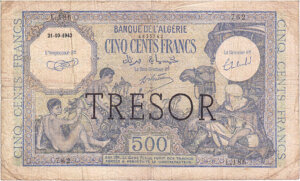 500 francs Algérie type 1943