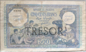 500 francs Algérie type 1943