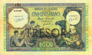 500 francs Algérie type 1943