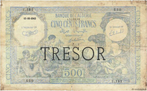 500 francs Algérie type 1943