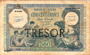 500 francs Algérie type 1943