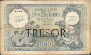 500 francs Algérie type 1943