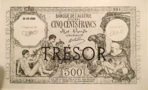 500 francs Algérie type 1943