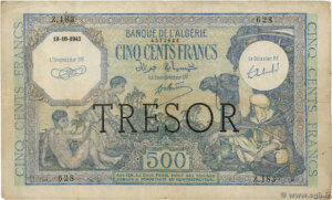 500 francs Algérie type 1943