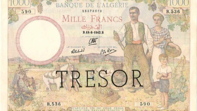 1000 francs Algérie type 1943