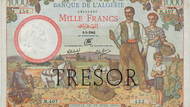 1000 francs Algérie type 1943