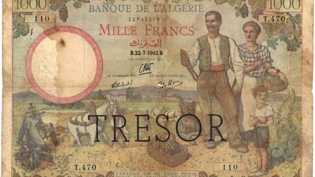 1000 francs Algérie type 1943