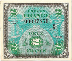 2 francs Drapeau type 1944