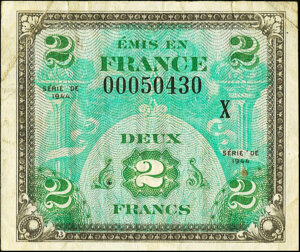 2 francs Drapeau type 1944