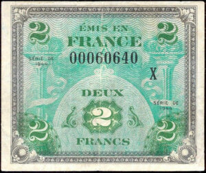 2 francs Drapeau type 1944