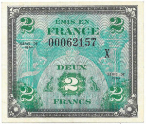 2 francs Drapeau type 1944