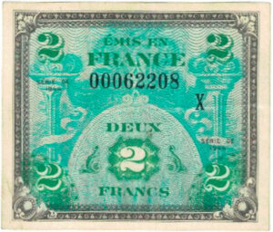 2 francs Drapeau type 1944