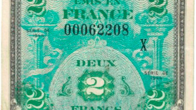 2 francs Drapeau type 1944