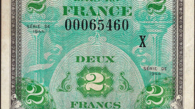 2 francs Drapeau type 1944