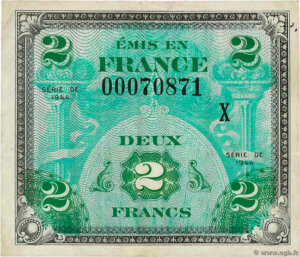 2 francs Drapeau type 1944