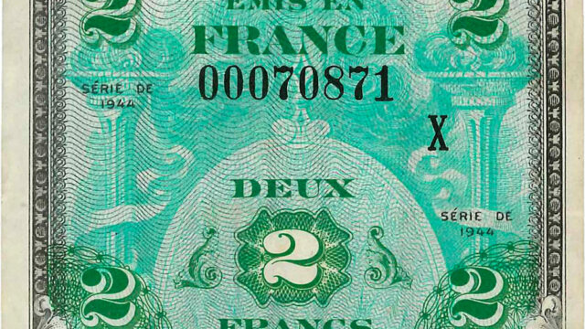 2 francs Drapeau type 1944