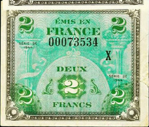 2 francs Drapeau type 1944