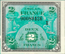 2 francs Drapeau type 1944