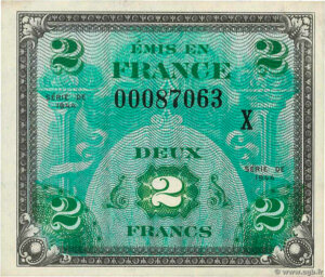 2 francs Drapeau type 1944