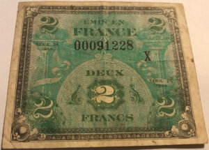 2 francs Drapeau type 1944