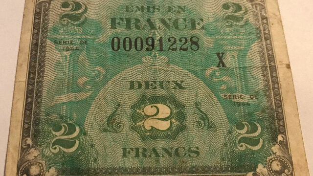 2 francs Drapeau type 1944