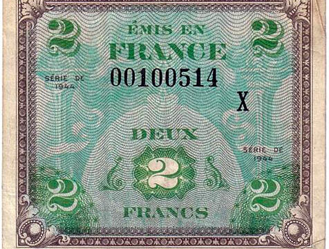 2 francs Drapeau type 1944