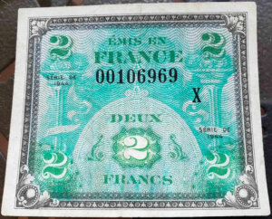 2 francs Drapeau type 1944