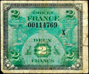 2 francs Drapeau type 1944