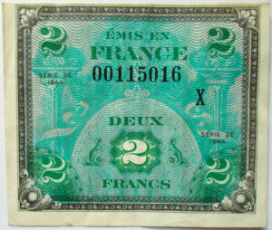 2 francs Drapeau type 1944