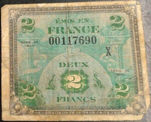 2 francs Drapeau type 1944