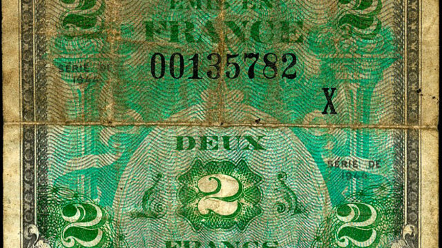 2 francs Drapeau type 1944