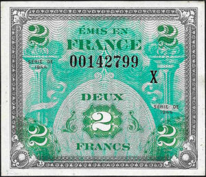 2 francs Drapeau type 1944