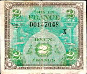 2 francs Drapeau type 1944