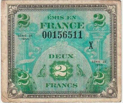 2 francs Drapeau type 1944