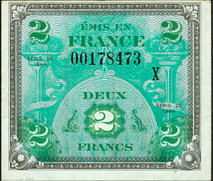 2 francs Drapeau type 1944