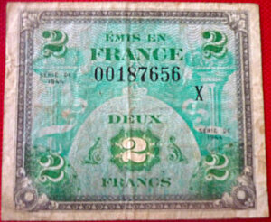 2 francs Drapeau type 1944