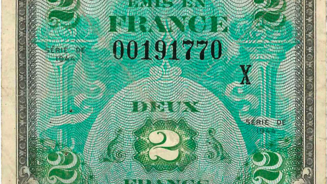 2 francs Drapeau type 1944