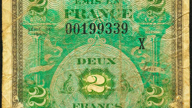 2 francs Drapeau type 1944