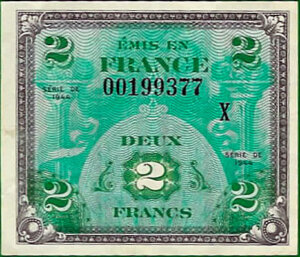 2 francs Drapeau type 1944