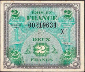 2 francs Drapeau type 1944